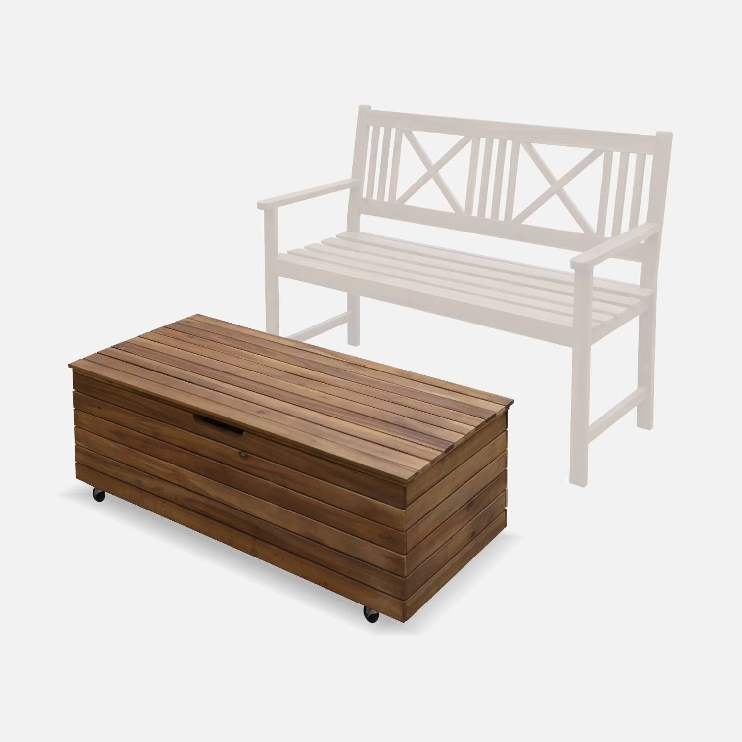 Coffre De Jardin Bois 110L Avec Vérins Et Roulettes 9 Coffre De Jardin Bois 110L Avec Vérins Et Roulettes – Image 7