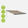 Store Banne électrique 4x3m Couleur : Taupe 1 Store Banne électrique 4x3m Couleur : Taupe -Outdoor Living Soldes AWA4X3FCBN 01bis