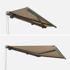 Store Banne électrique 4x3m Couleur : Taupe -Outdoor Living Soldes AWA4X3FCBN 03