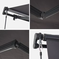 Store Banne Manuel 4x2,5m Couleur : Gris 10 Store Banne Manuel 4x2,5m Couleur : Gris -Outdoor Living Soldes AWM4X25KDGY 04