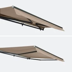 Store Banne Manuel 4x3m Couleur : Taupe 9 Store Banne Manuel 4x3m Couleur : Taupe -Outdoor Living Soldes AWM4X3SCBN 03