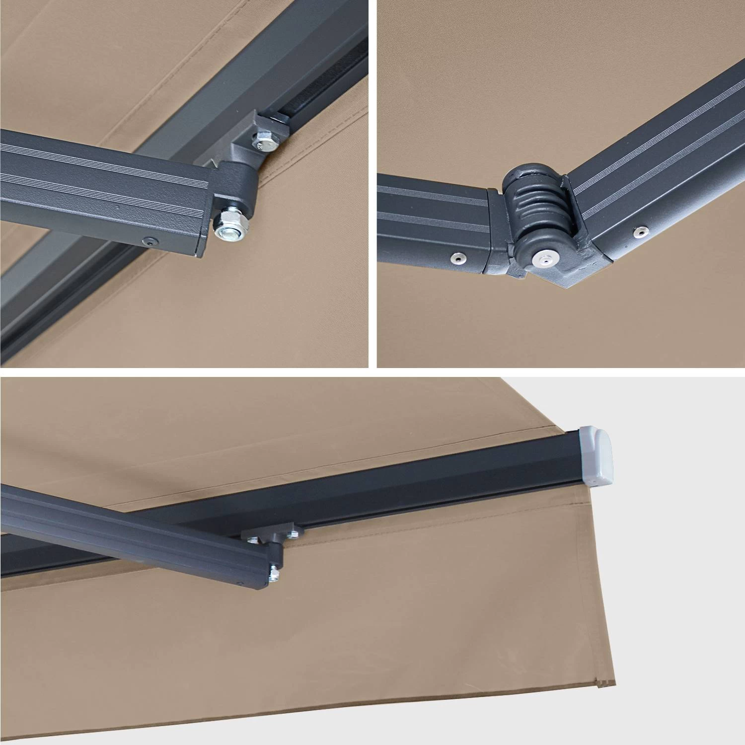 Store Banne Manuel 4x3m Couleur : Taupe 6 Store Banne Manuel 4x3m Couleur : Taupe – Image 4