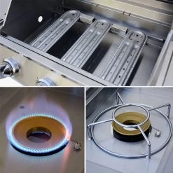 Barbecue Gaz 4 Brûleurs Dont 1 Feu Latéral Avec Housse Couleur : Noir -Outdoor Living Soldes BBQ3593BKCOV 05