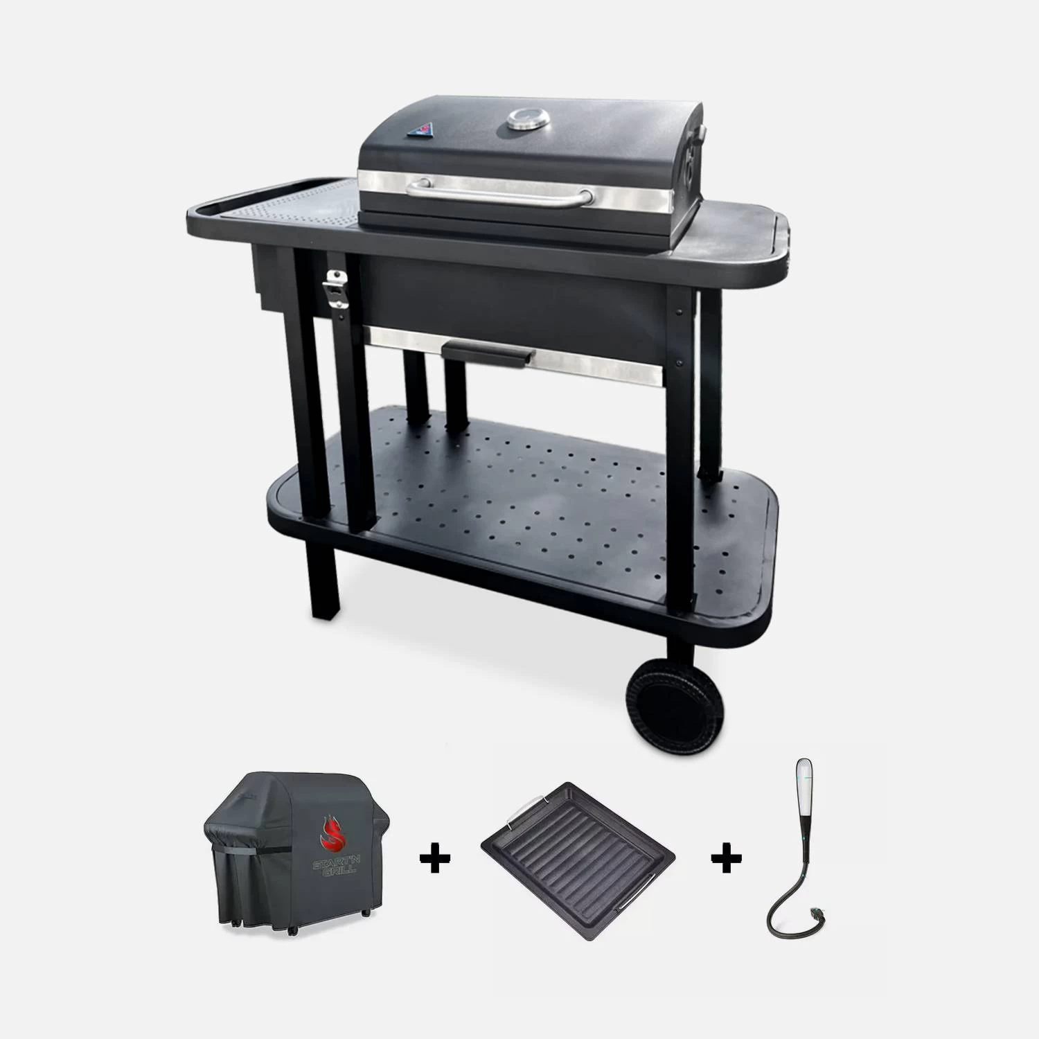 Barbecue Charbon Allumage Rapide + Accessoires 3 Barbecue Charbon Allumage Rapide + Accessoires