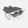 Table De Jardin Fibre De Ciment, 4 Chaises 1 Table De Jardin Fibre De Ciment, 4 Chaises -Outdoor Living Soldes CEM160R4GY 01