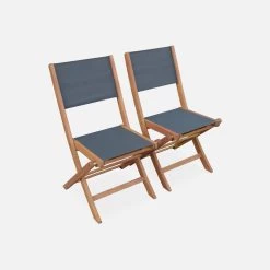 Table De Jardin Extensible Bois, 10 Chaises Couleur : Bois / Anthracite 16 Table De Jardin Extensible Bois, 10 Chaises Couleur : Bois / Anthracite -Outdoor Living Soldes EC300R10AT 05