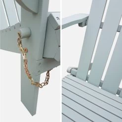 Fauteuil De Jardin Pliable Bois Couleur : Vert De Gris -Outdoor Living Soldes ECADIROGGY 04