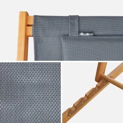 Chilienne Bois Eucalyptus Pliable, Multi Positions (lot De 2) Couleur : Anthracite -Outdoor Living Soldes ECTXDECKATX2 03