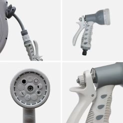 Dévidoir Mural Automatique Avec Tuyau D'arrosage, 30m -Outdoor Living Soldes EXWH30AR 03