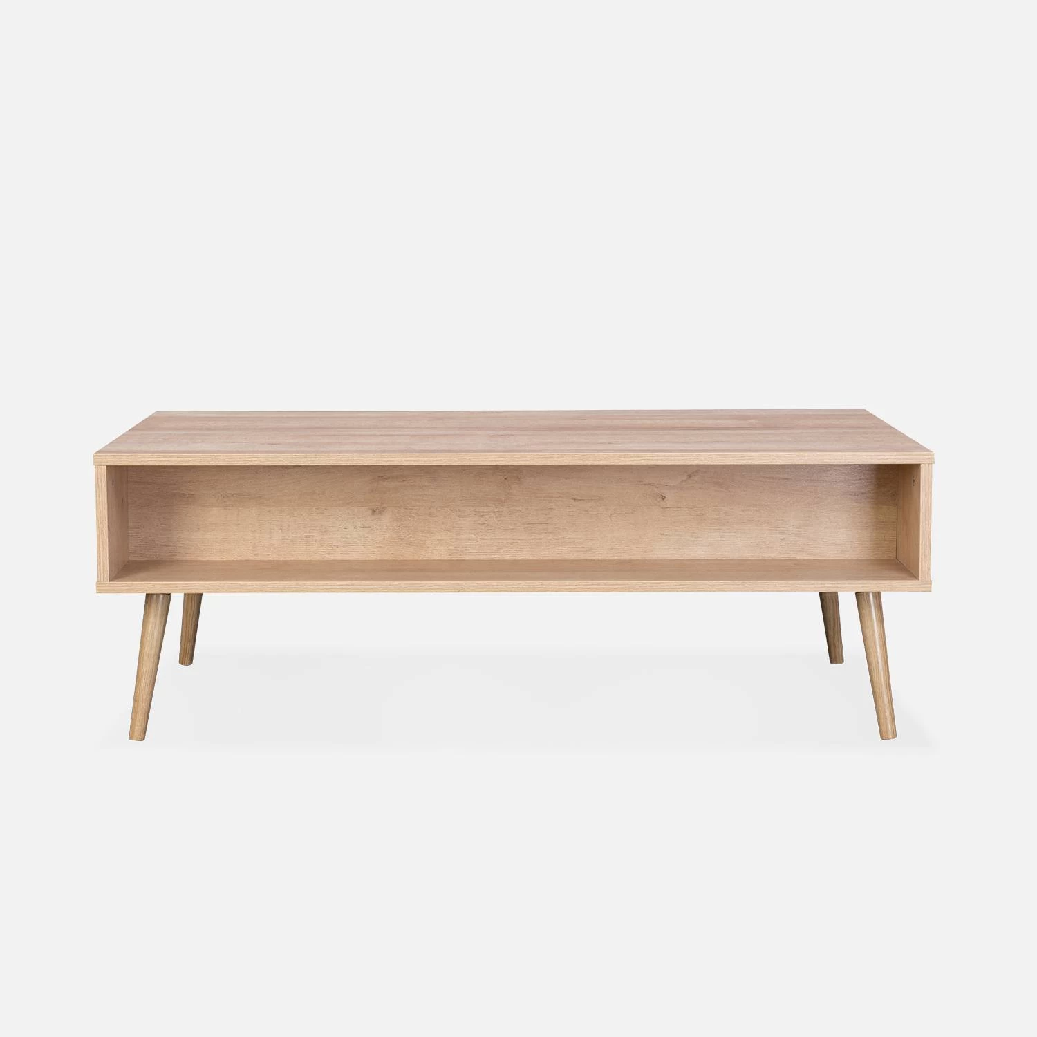 Table Basse Scandinave En Cannage, 1 Tiroir Couleur : Naturel 6 Table Basse Scandinave En Cannage, 1 Tiroir Couleur : Naturel – Image 4