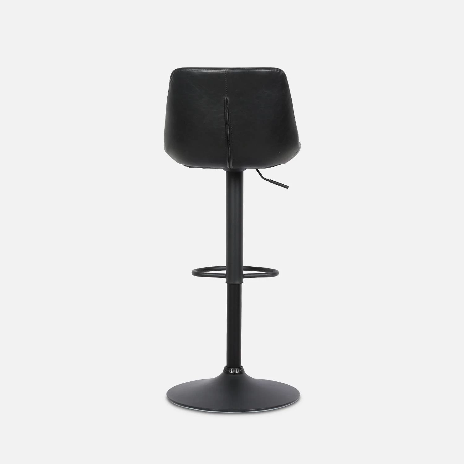 Tabouret Bar Réglable 60,5/81,5cm Simili Cuir (lot De 2) Couleur : Noir 8 Tabouret Bar Réglable 60,5/81,5cm Simili Cuir (lot De 2) Couleur : Noir – Image 6