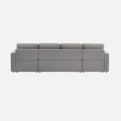 Canapé Panoramique Convertible 4 Places Tissu Couleur : Gris Clair -Outdoor Living Soldes ICPURBSOFALG 03