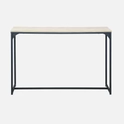 Console Métal Et Effet Bois Couleur : Noir 11 Console Métal Et Effet Bois Couleur : Noir -Outdoor Living Soldes ILFCT120BN 02