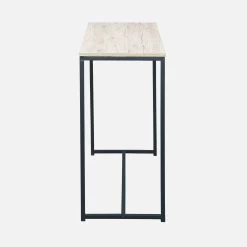 Console Métal Et Effet Bois Couleur : Noir 12 Console Métal Et Effet Bois Couleur : Noir -Outdoor Living Soldes ILFCT120BN 03