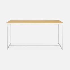 Table à Manger Métal Et Effet Bois 4 Places Couleur : Blanc 11 Table à Manger Métal Et Effet Bois 4 Places Couleur : Blanc -Outdoor Living Soldes ILFDT150WH 02