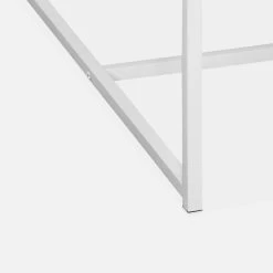 Table à Manger Métal Et Effet Bois 4 Places Couleur : Blanc 12 Table à Manger Métal Et Effet Bois 4 Places Couleur : Blanc -Outdoor Living Soldes ILFDT150WH 03