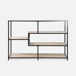 Etagère Bibliothèque Industrielle Métal Et Effet Bois 5 Niveaux 11 Etagère Bibliothèque Industrielle Métal Et Effet Bois 5 Niveaux -Outdoor Living Soldes ILFSHELF78BN 02