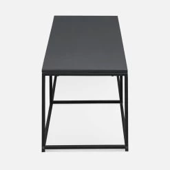 Meuble TV Industriel Métal Avec Barre De Renfort 140 Cm -Outdoor Living Soldes INDUTV140BK 03