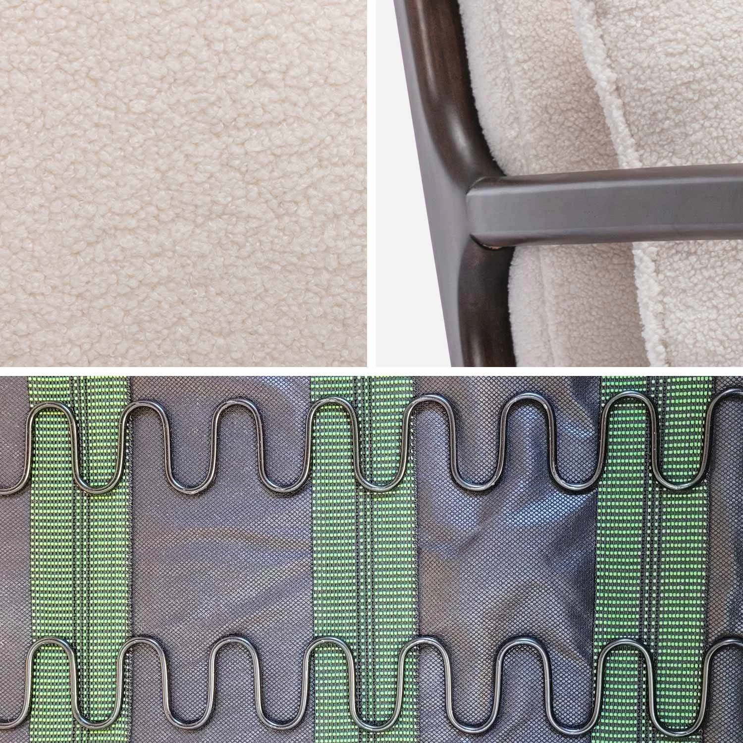 Rocking Chair Scandinave Bouclettes Et Bois D'hévéa Teinté Wengé 7 Rocking Chair Scandinave Bouclettes Et Bois D'hévéa Teinté Wengé – Image 5