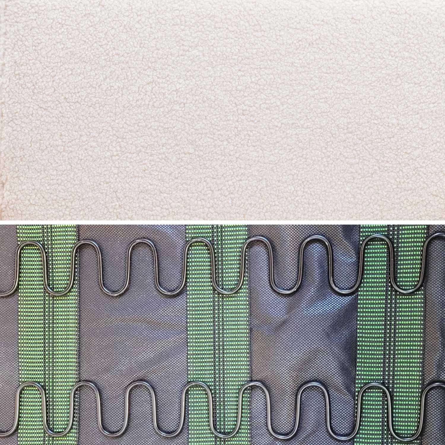 Canapé Banquette 2 Places Tissu Bouclette, Pieds Bois 8 Canapé Banquette 2 Places Tissu Bouclette, Pieds Bois – Image 6