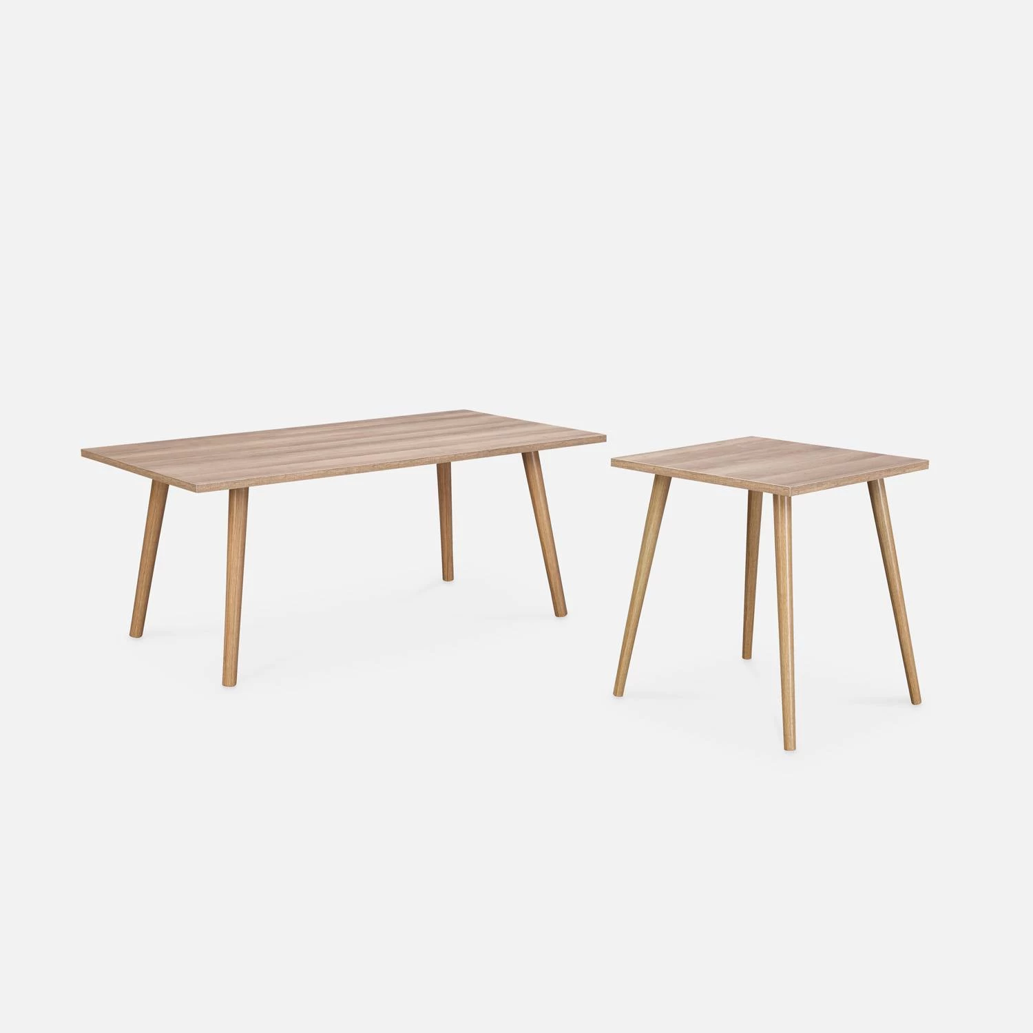 Table Basse Effet Bois (lot De 2) 5 Table Basse Effet Bois (lot De 2) – Image 3