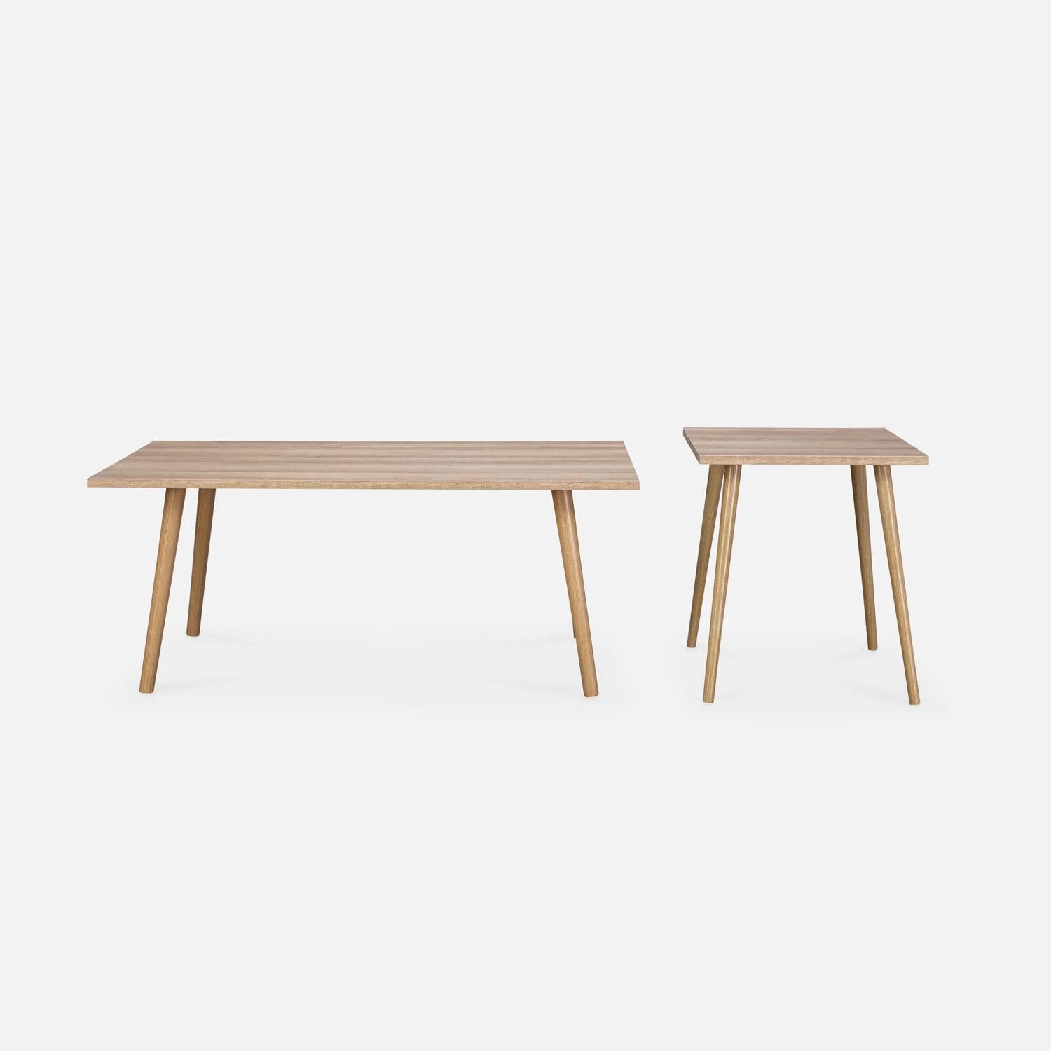 Table Basse Effet Bois (lot De 2) 6 Table Basse Effet Bois (lot De 2) – Image 4