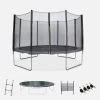 Trampoline 400cm Avec Pack D'accessoires Couleur : Gris 2 Trampoline 400cm Avec Pack D'accessoires Couleur : Gris -Outdoor Living Soldes KIT400GREY 01