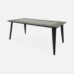 Table De Jardin Métal Et Céramique 6 Places 9 Table De Jardin Métal Et Céramique 6 Places -Outdoor Living Soldes MOS182GR 01