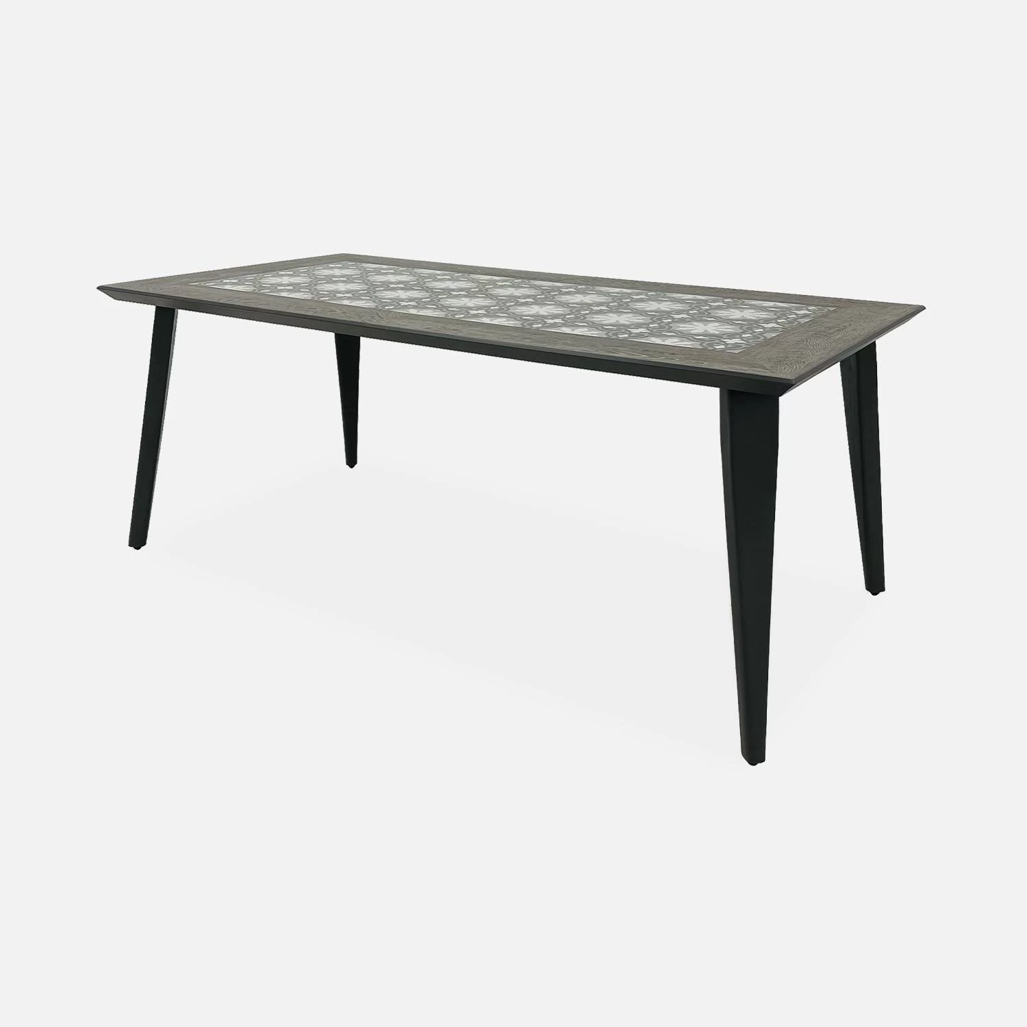 Table De Jardin Métal Et Céramique 6 Places 5 Table De Jardin Métal Et Céramique 6 Places – Image 3