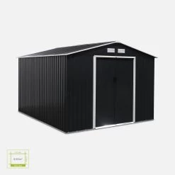Abri De Jardin Métal 8,95m² -Outdoor Living Soldes MS884GY 02