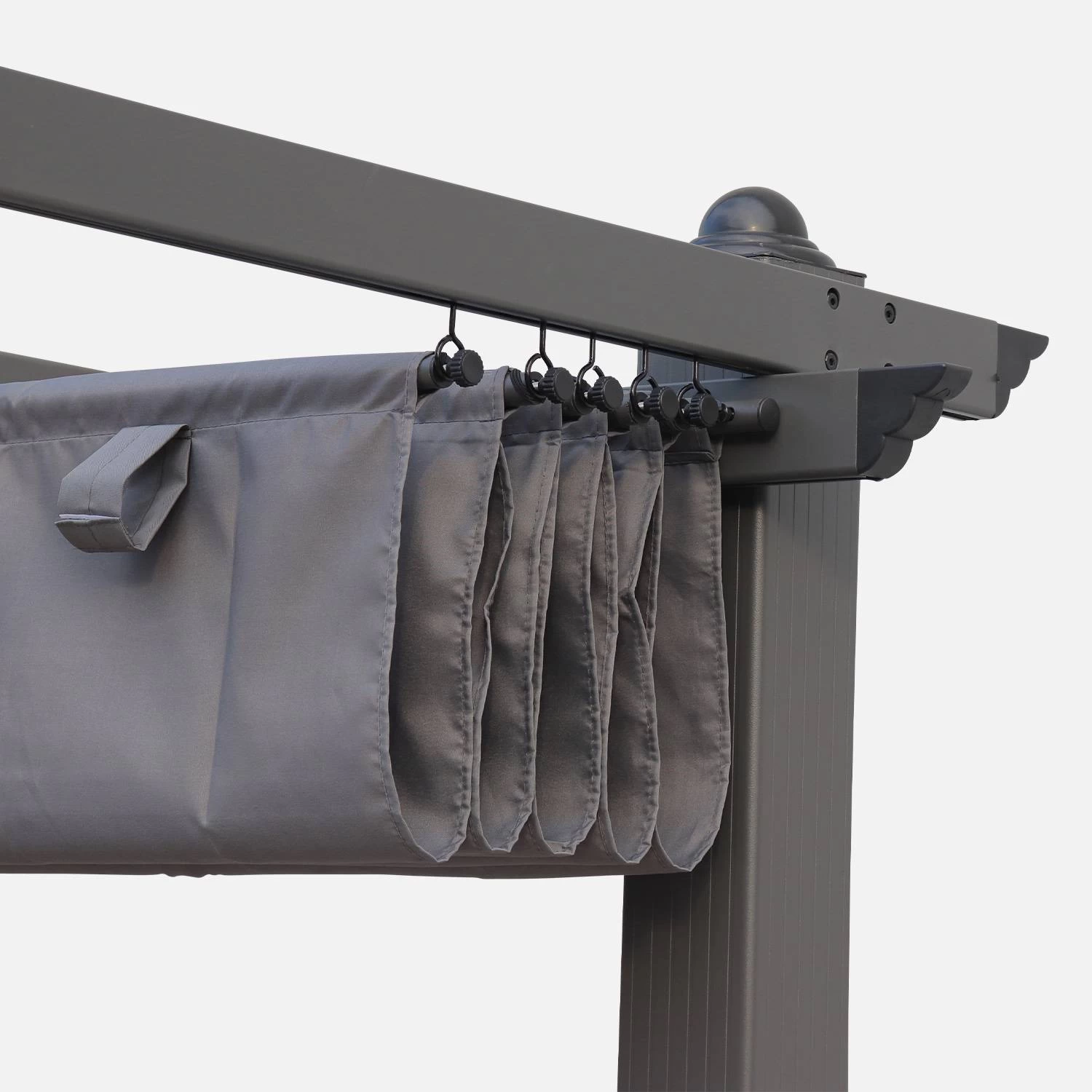 Toile De Toit Pour Pergola 3x4m Condate Couleur : Gris 4 Toile De Toit Pour Pergola 3x4m Condate Couleur : Gris – Image 2