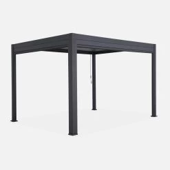 Pergola Bioclimatique 3x4m + Store 300cm + Store 400cm -Outdoor Living Soldes PGBC3X4R3N4AT 03