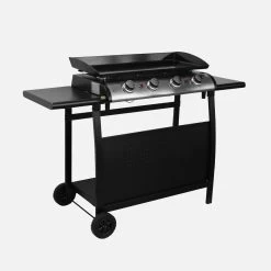 Plancha Gaz 4 Brûleurs Inox 10kW Avec Chariot 10 Plancha Gaz 4 Brûleurs Inox 10kW Avec Chariot -Outdoor Living Soldes PH1004TROLLEY 01