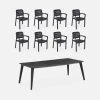 Table De Jardin Résine + 8 Chaises Empilables -Outdoor Living Soldes PLK240TR8BK 01