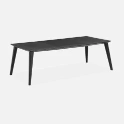 Table De Jardin Résine + 8 Chaises Empilables -Outdoor Living Soldes PLK240TR8BK 02