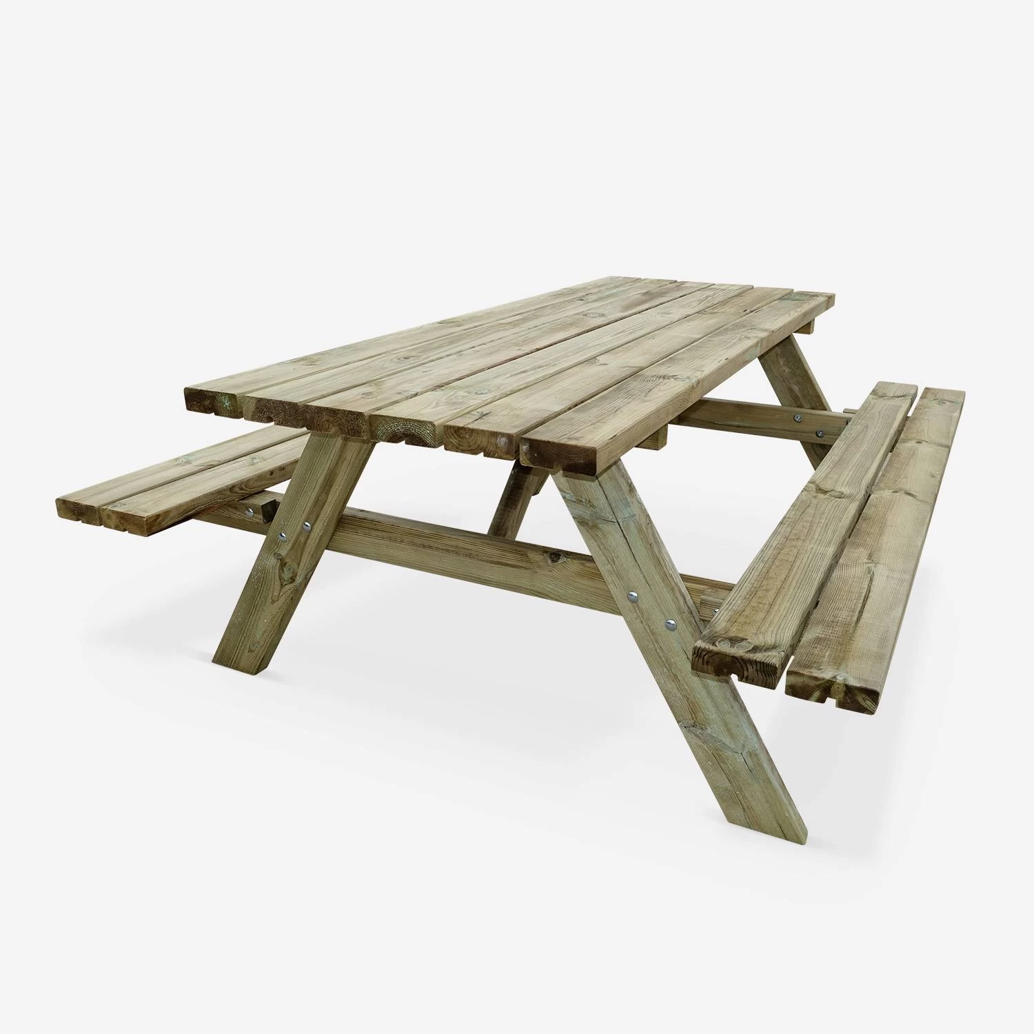 Table Picnic En Bois 6 Places 180cm (lot De 4) 5 Table Picnic En Bois 6 Places 180cm (lot De 4) – Image 3