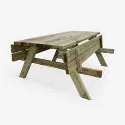 Table Picnic En Bois 6 Places 180cm (lot De 4) 10 Table Picnic En Bois 6 Places 180cm (lot De 4) -Outdoor Living Soldes PNW177R6X4 03