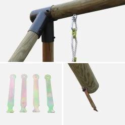 Aire De Jeux Toboggan, Face-à-face, 2 Balançoires -Outdoor Living Soldes PSWP175SL 05