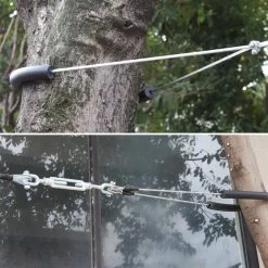 Tyrolienne Enfants Avec Balançoire Disque 30m 8 Tyrolienne Enfants Avec Balançoire Disque 30m -Outdoor Living Soldes PSZL30GRE 03