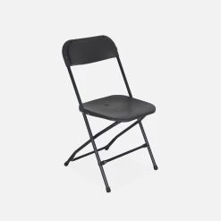 Chaise De Réception Pliante (lot De 6) Couleur : Gris Foncé -Outdoor Living Soldes RECCHAIRX6DG 02
