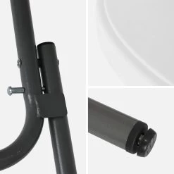 Table Mange Debout Pliable Avec Housse De Protection (lot De 2) Couleur : Noir -Outdoor Living Soldes RECPL80X2BKCOV 03