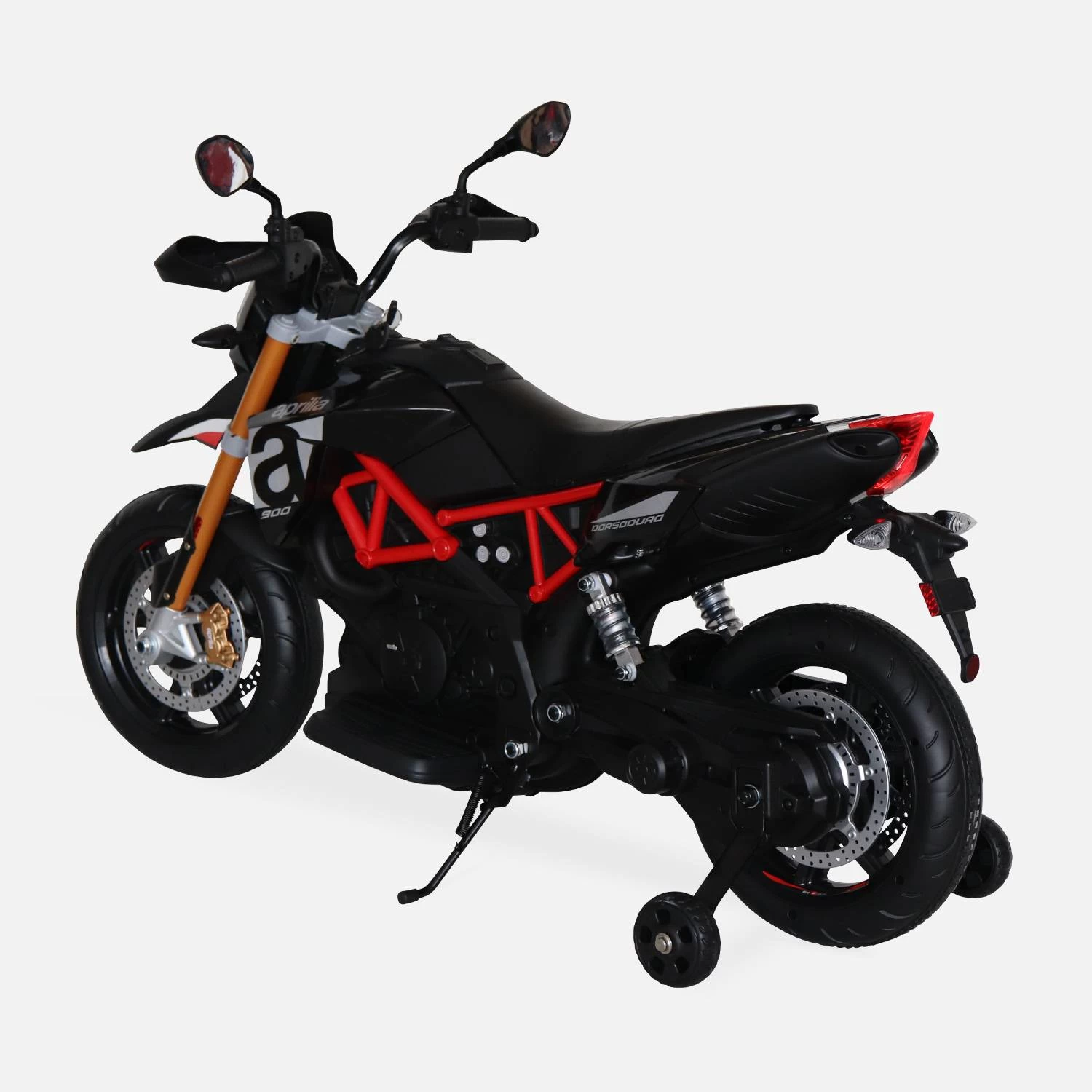 Moto électrique Enfant Aprilia Dorsoduro 12V, 1 Place 4 Moto électrique Enfant Aprilia Dorsoduro 12V, 1 Place – Image 2