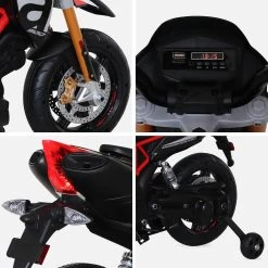 Moto électrique Enfant Aprilia Dorsoduro 12V, 1 Place 7 Moto électrique Enfant Aprilia Dorsoduro 12V, 1 Place -Outdoor Living Soldes ROCAPRILIABK 03