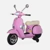 Scooter électrique Enfant Vespa 12V, 1 Place Couleur : Rose -Outdoor Living Soldes ROCVESPAPINK 01
