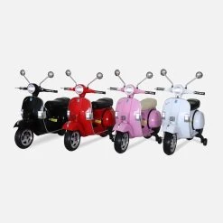 Scooter électrique Enfant Vespa 12V, 1 Place Couleur : Rose -Outdoor Living Soldes ROCVESPAPINK 04