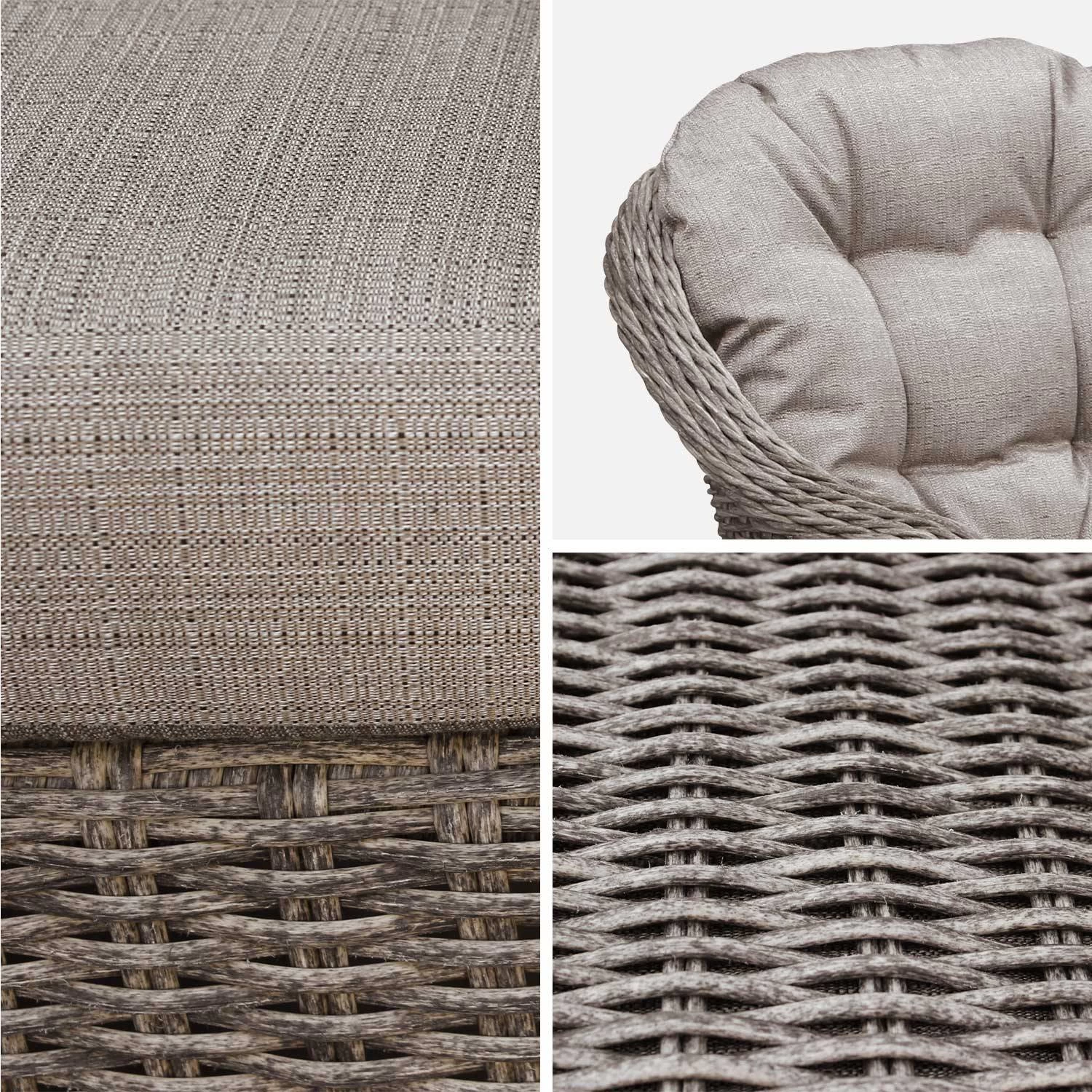 Fauteuil De Jardin Résine Tressée Ronde (lot De2) 5 Fauteuil De Jardin Résine Tressée Ronde (lot De2) – Image 3