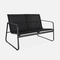 Salon De Jardin Métal 4 Places Couleur : Noir -Outdoor Living Soldes TX4KDBK 03