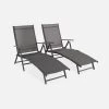 Lot De 2 Bains De Soleil Pliants 2 Lot De 2 Bains De Soleil Pliants -Outdoor Living Soldes TXFOLDSUNX2AT 01