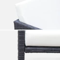 Table De Jardin Encastrable Résine Tressée, 6 Chaises Couleur : Marron -Outdoor Living Soldes WK6CUBEBN 05