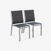 Chaise De Jardin Empilable Aluminium (lot De 2) Couleur : Gris / Gris Foncé